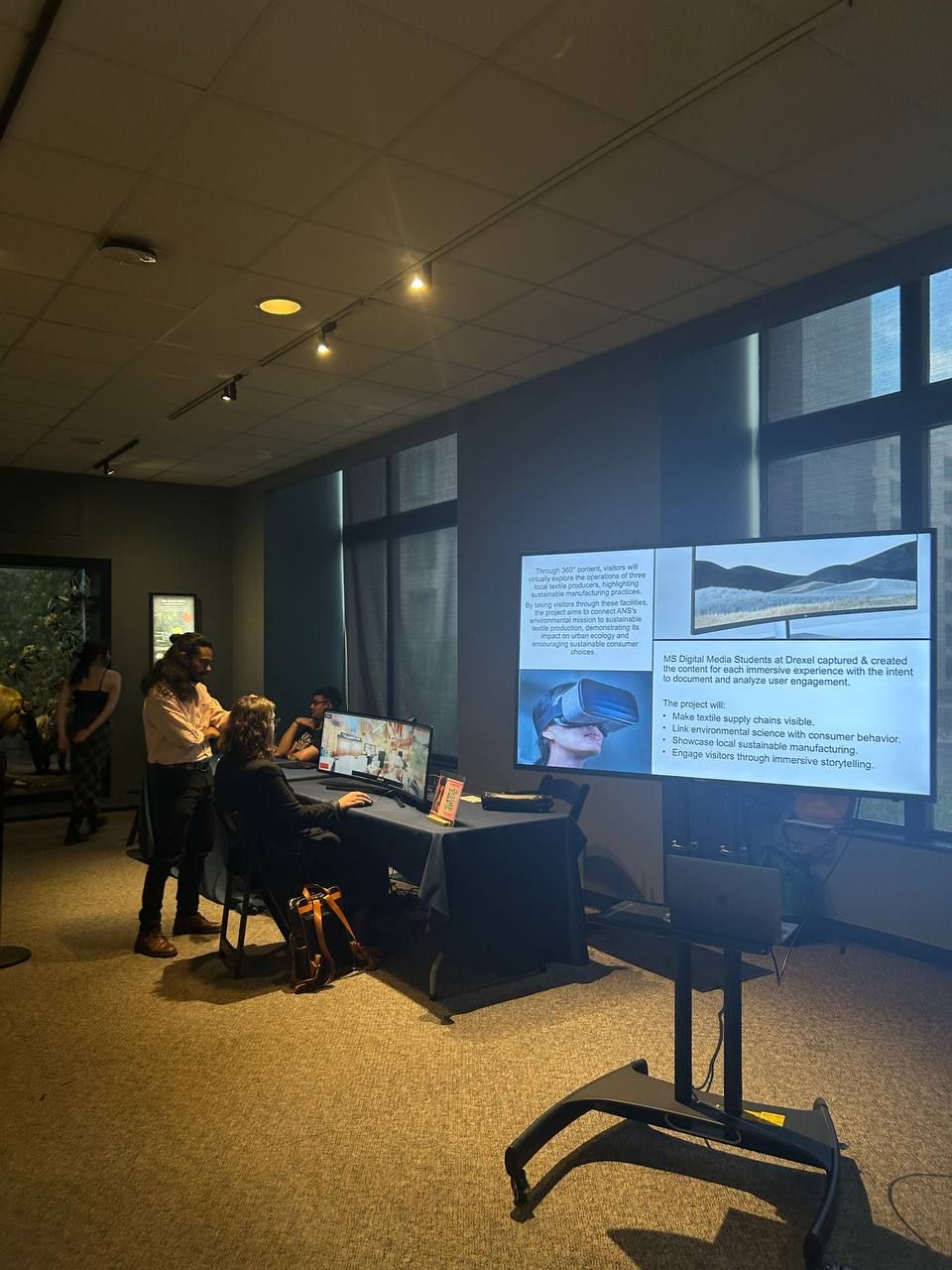 Live public exhibition setup