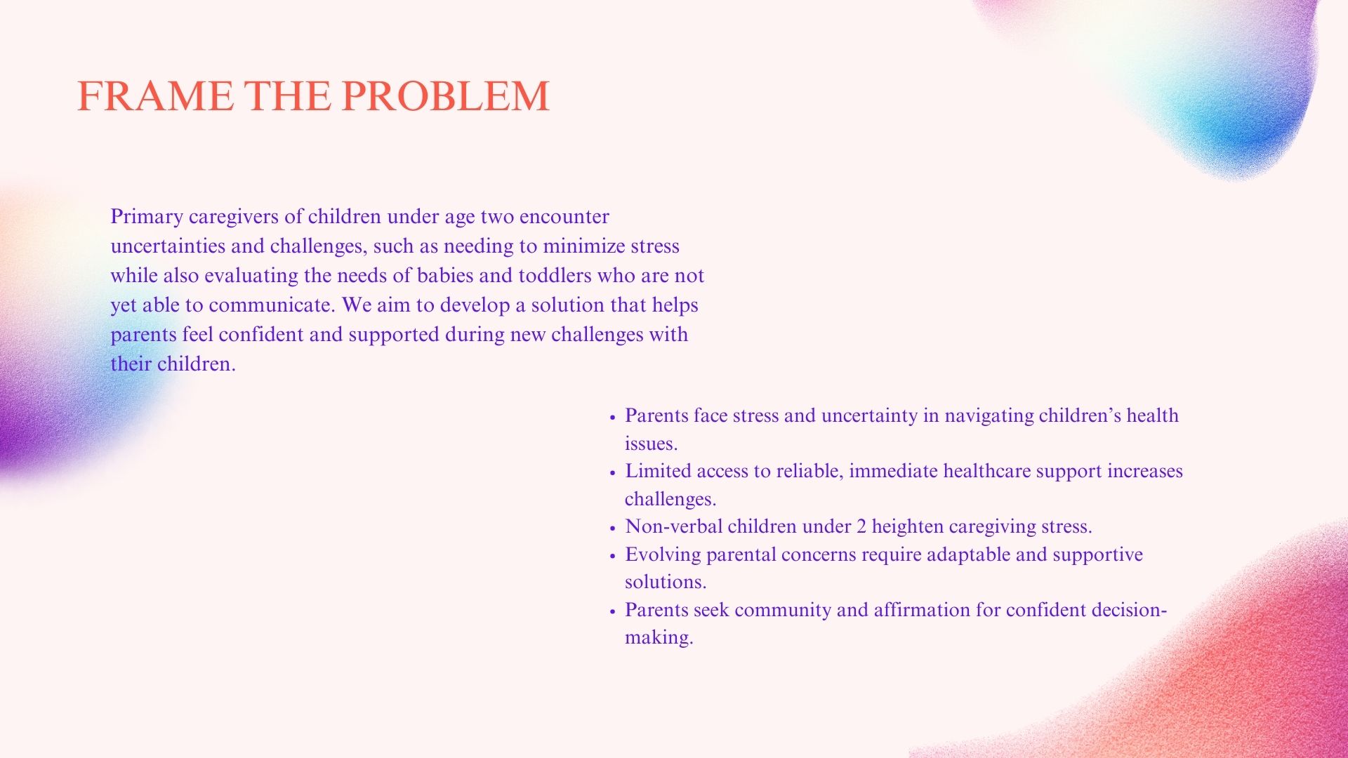 Synthesis and early service concept framing