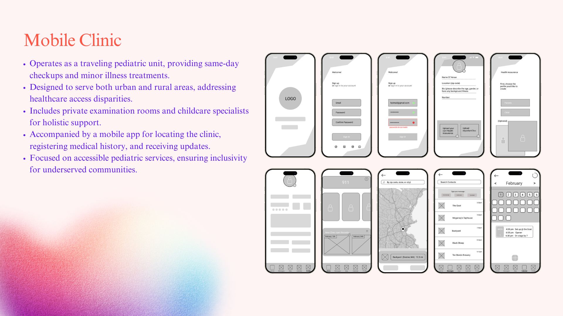 Low- or mid-fidelity prototype or service flow