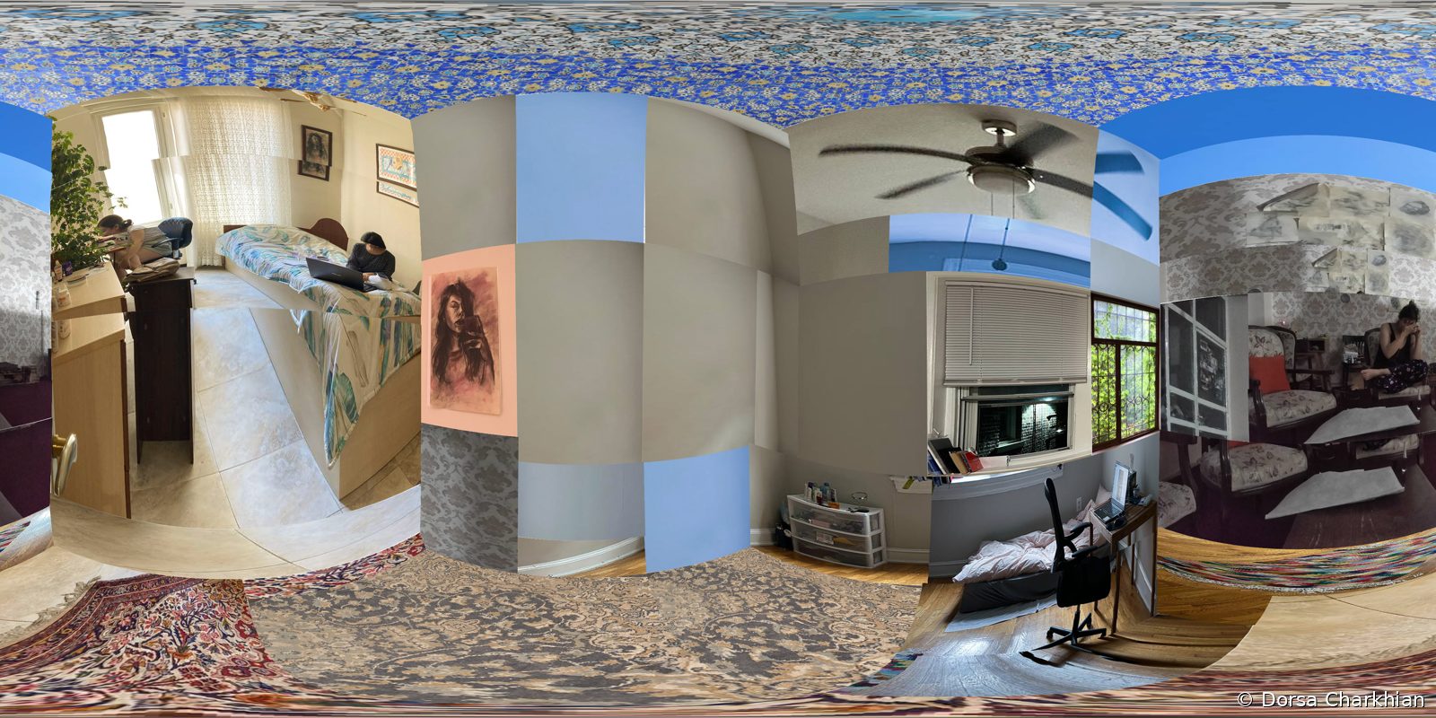 TIME, 2024. Full equirectangular panorama: Tabriz, Hamedan and Philadelphia combined.